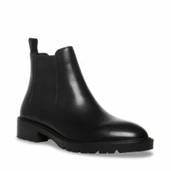 SteveMadden All New LEOPOLD BLACK LEATHER