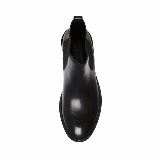 SteveMadden All New LEOPOLD BLACK LEATHER