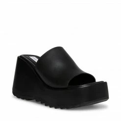 SteveMadden PEPE30 BLACK LEATHER Super Platforms