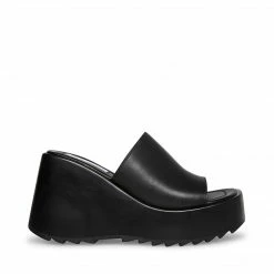 SteveMadden PEPE30 BLACK LEATHER Super Platforms