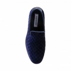 SteveMadden QUINCY BLUE VELOUR MEN'S SHOES