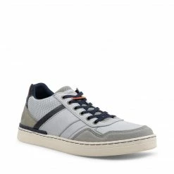 SteveMadden MEN'S SHOES BRYON WHITE/BLUE LEATHER