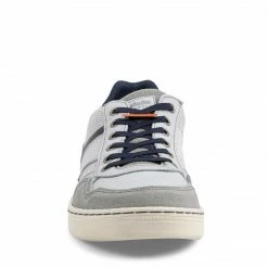 SteveMadden MEN'S SHOES BRYON WHITE/BLUE LEATHER