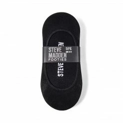 SteveMadden Socks & Shoe Care 5PK WOMEN'S BLACK/WHITE FOOTIE SOCKS