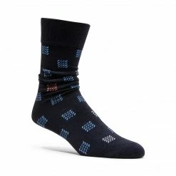 SteveMadden 5PK MEN'S BLUE MULTI SOCKS