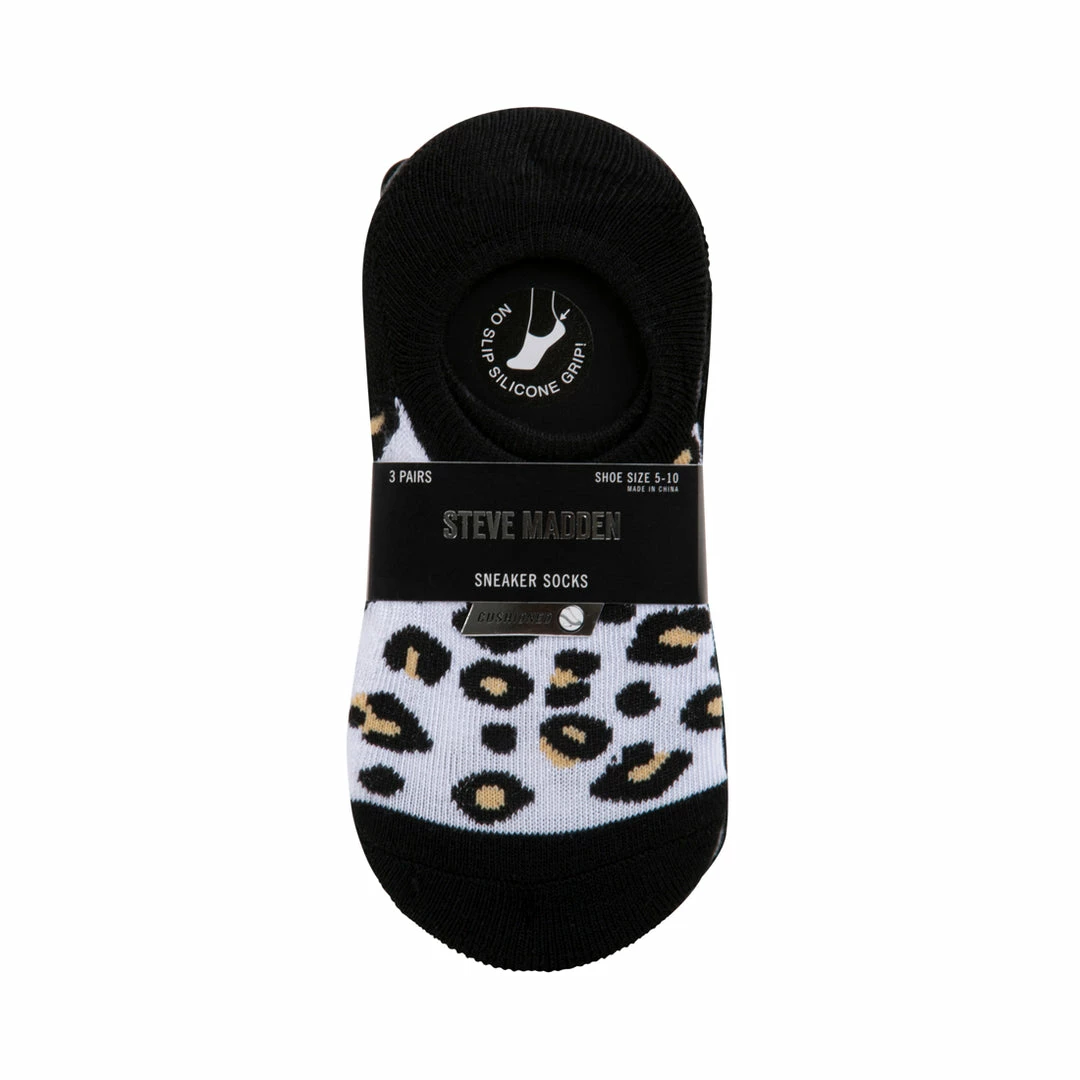 SteveMadden 3PK WOMEN'S BLACK MULTI SNEAKER SOCKS