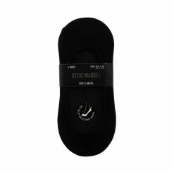 SteveMadden 5PK WOMEN'S BLACK FOOTIE LINERS