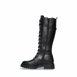 SteveMadden WOMEN'S SHOES YARROW BLACK LEATHER