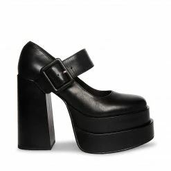 SteveMadden CARLY BLACK LEATHER