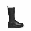 SteveMadden Super Platforms CHRYSTIE BLACK LEATHER