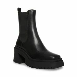 SteveMadden All New FYNN BLACK LEATHER