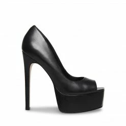SteveMadden LUST BLACK LEATHER