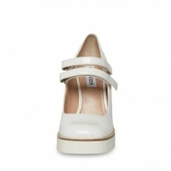 SteveMadden All New TWICE WHITE PATENT