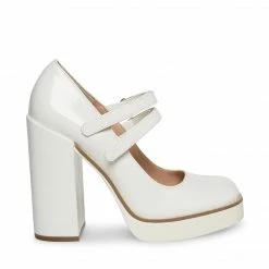 SteveMadden All New TWICE WHITE PATENT