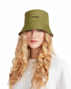 SteveMadden NYLON BUCKET HAT GREEN