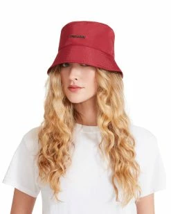 SteveMadden NYLON BUCKET HAT BURGUNDY