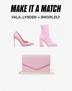 SteveMadden SHOP THE LOOK VALA + LYNDEN + BWORLDLY PINK PATENT Pre-Order