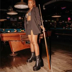 SteveMadden COBRA BLACK LEATHER